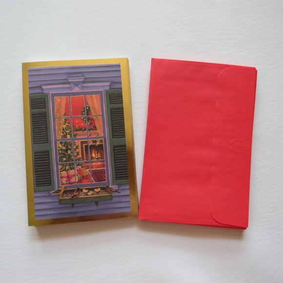 Carlton Cards Set of 14 Happy Christmas Cards with Self-Sealing Red Envelopes - Picture 4 of 10